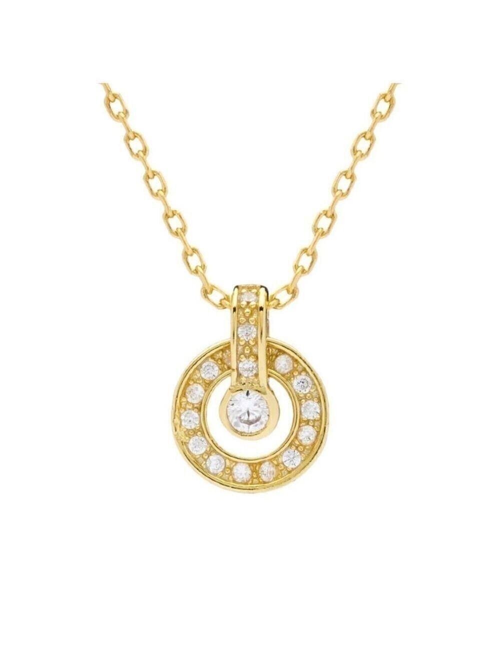 Interlocking Crystal Ring Necklace - Picture 3 of 3